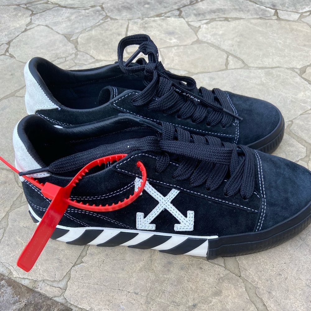 Off White black suede woman shoes new